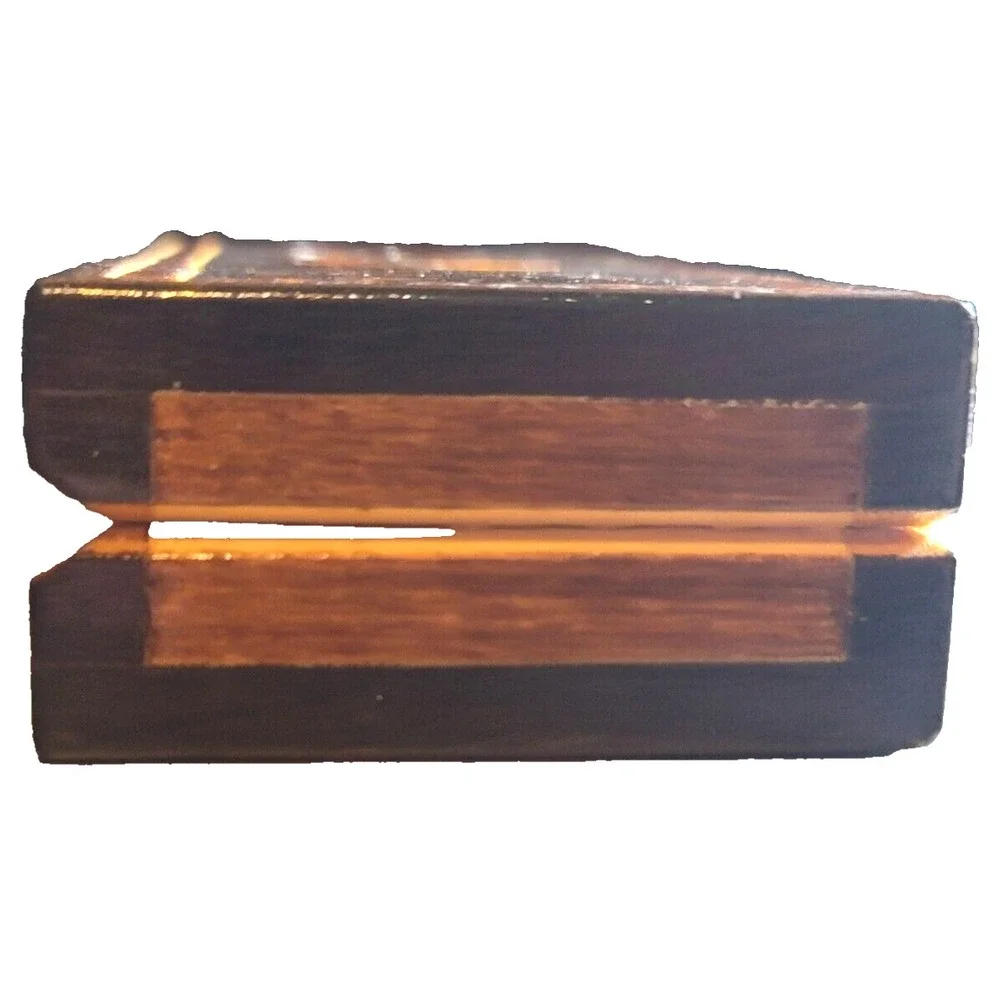 Hand Made Wooden Chip Art 2 Pen Box 6 5/8